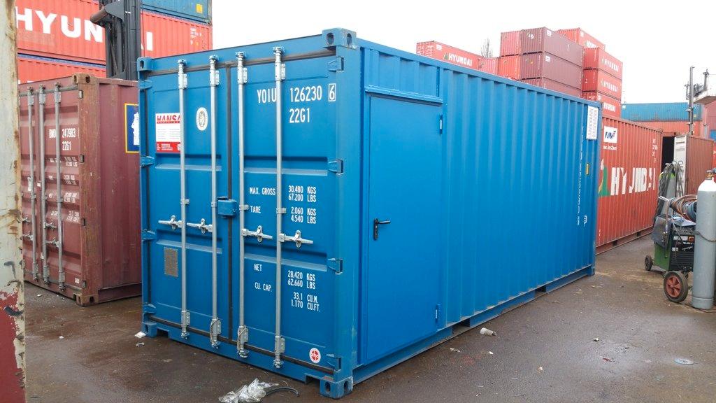 20 Fuß DV One-Way Seecontainer + Personentür ab Depot Hamburg, Ansicht 3