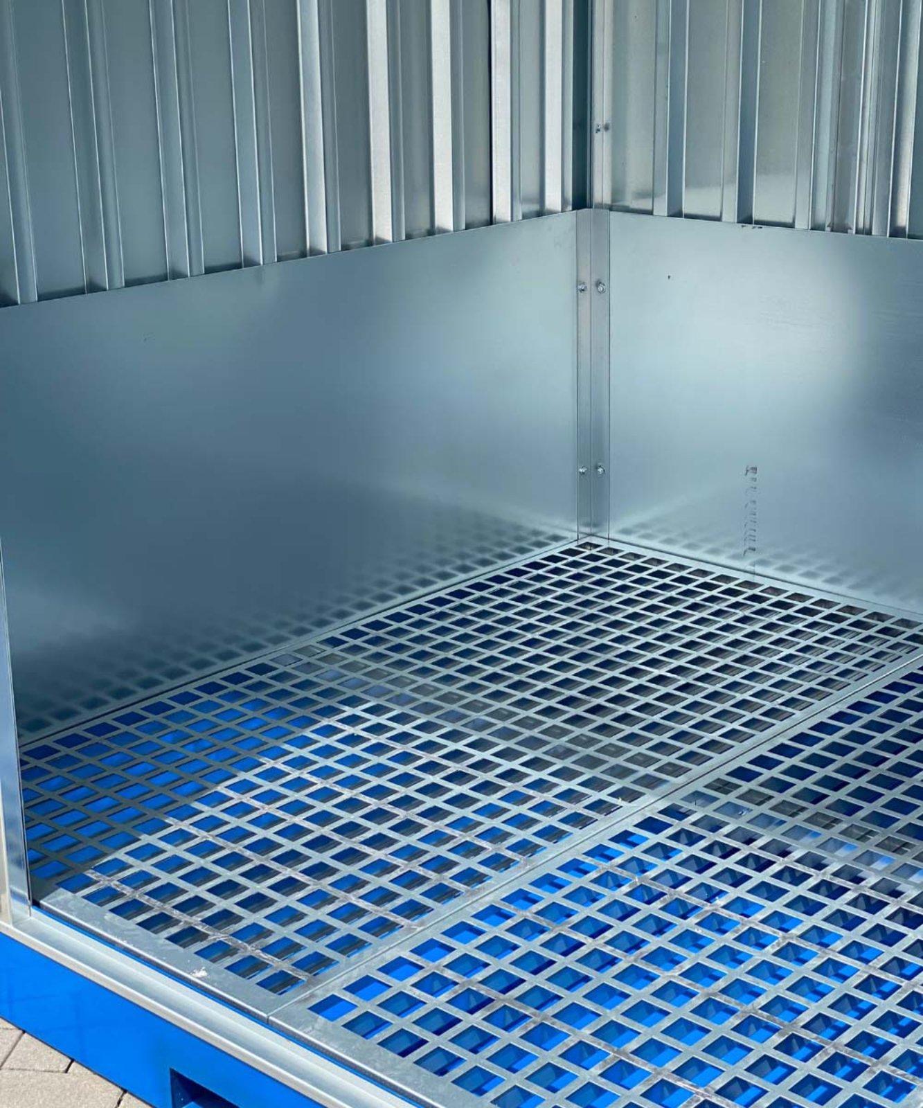 3m x 2m Umweltcontainer & Gefahrstoffcontainer mit Wanne Öl, Ansicht 3