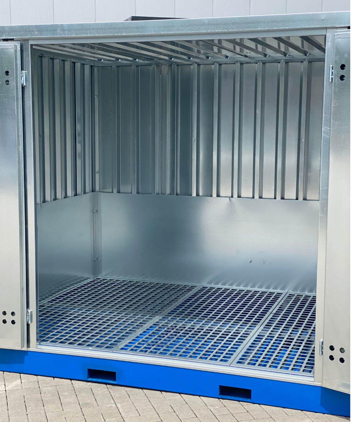 3m x 2m Umweltcontainer & Gefahrstoffcontainer mit Wanne Öl, Ansicht 4