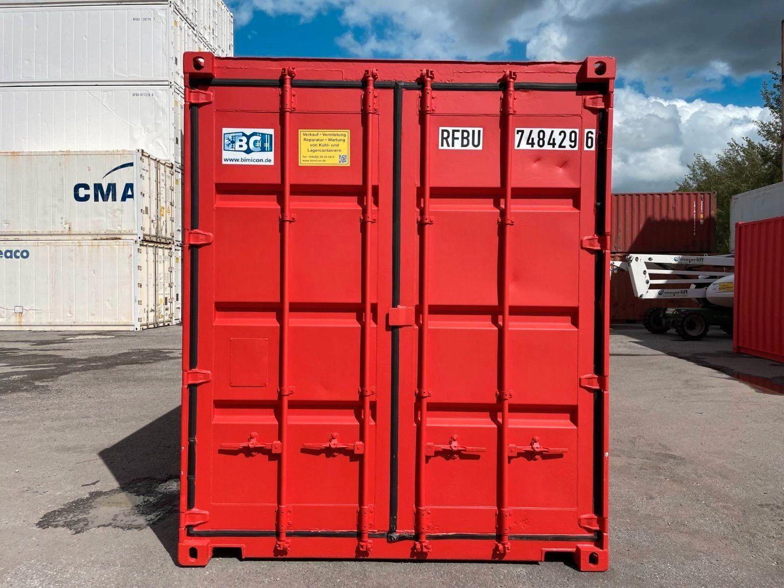 40' Fuß High Cube Lagercontainer in RAL 3020 Verkehrsrot /, Ansicht 3