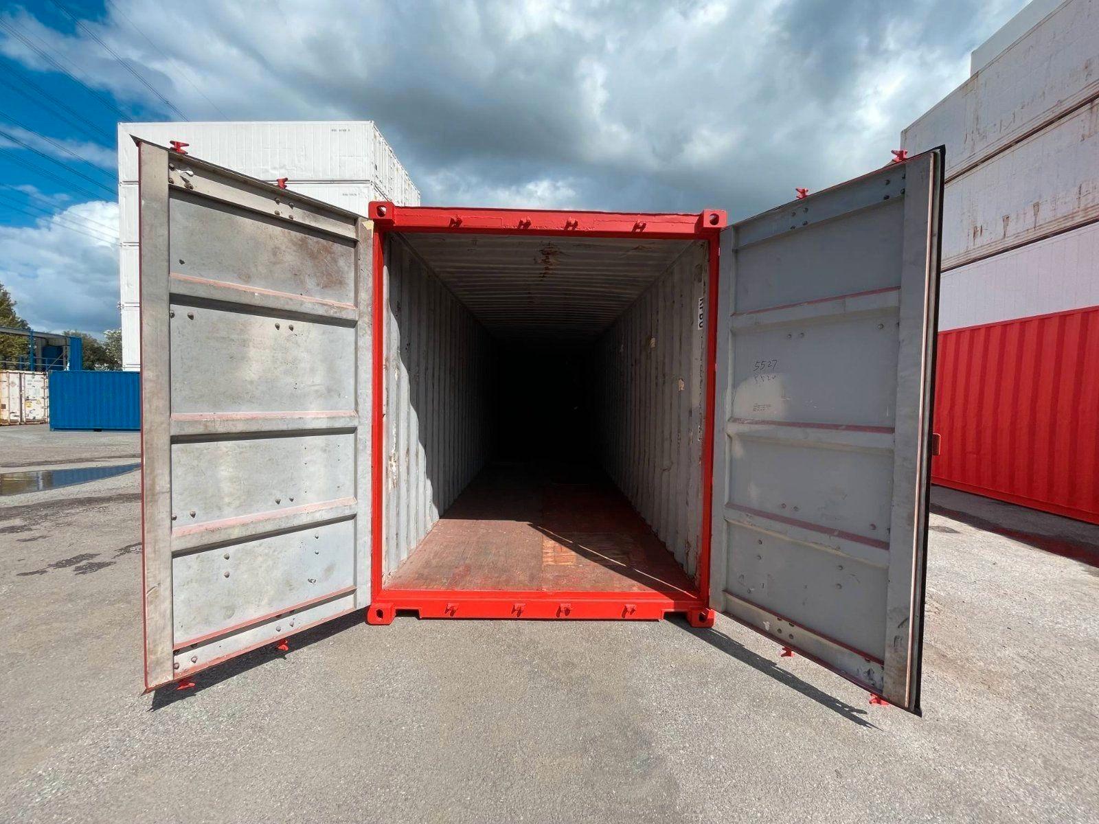 40' Fuß High Cube Lagercontainer in RAL 3020 Verkehrsrot /, Ansicht 6